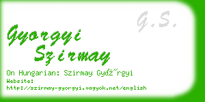 gyorgyi szirmay business card